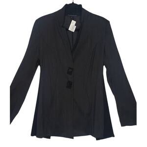 Elm Design Wool Blend Blazer Jacket 3 Large Lagenlook Stretch Corporate Goth